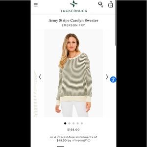 Like New Army Stripe Carolyn Sweater
EMERSON FRY